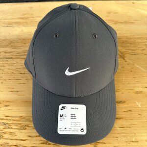 NEW Men's Size M/L Nike Club Dri-Fit Iron Grey Baseball Cap Hat Golf Swoosh NWT